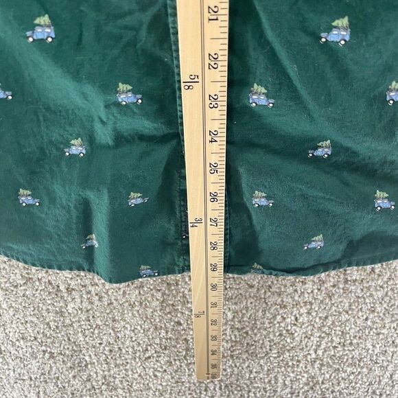 American Eagle Shirt Adult Small Green Christmas Tree Car Pattern Button Up Logo - Picture 9 of 12